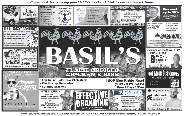 Basil’s, Sarasota Sarasota placemat