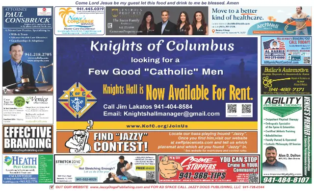Knights of Columbus placemat