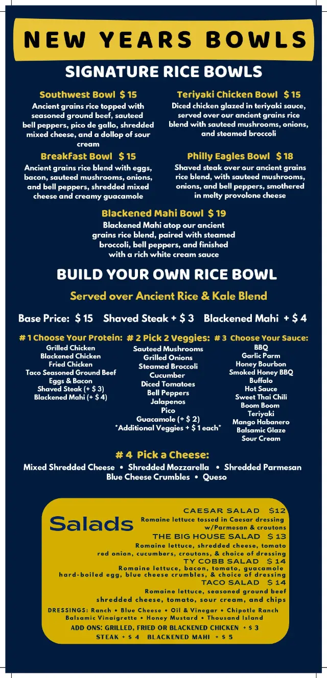 Raffurty’s Bar & Grill New Year bowls page 1