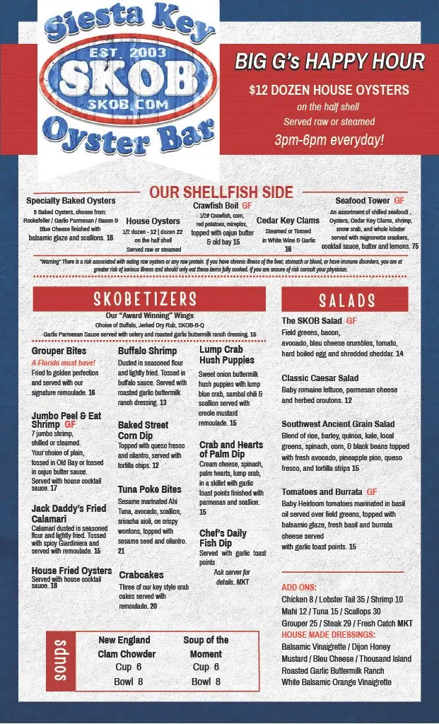 Siesta Key Oyster Bar page 1