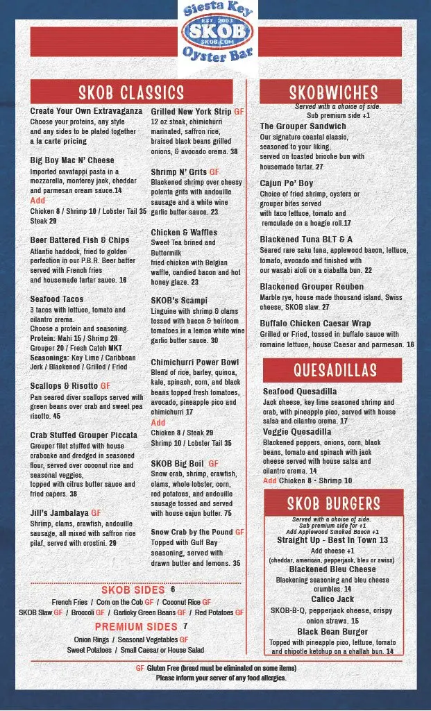 Siesta Key Oyster Bar page 2