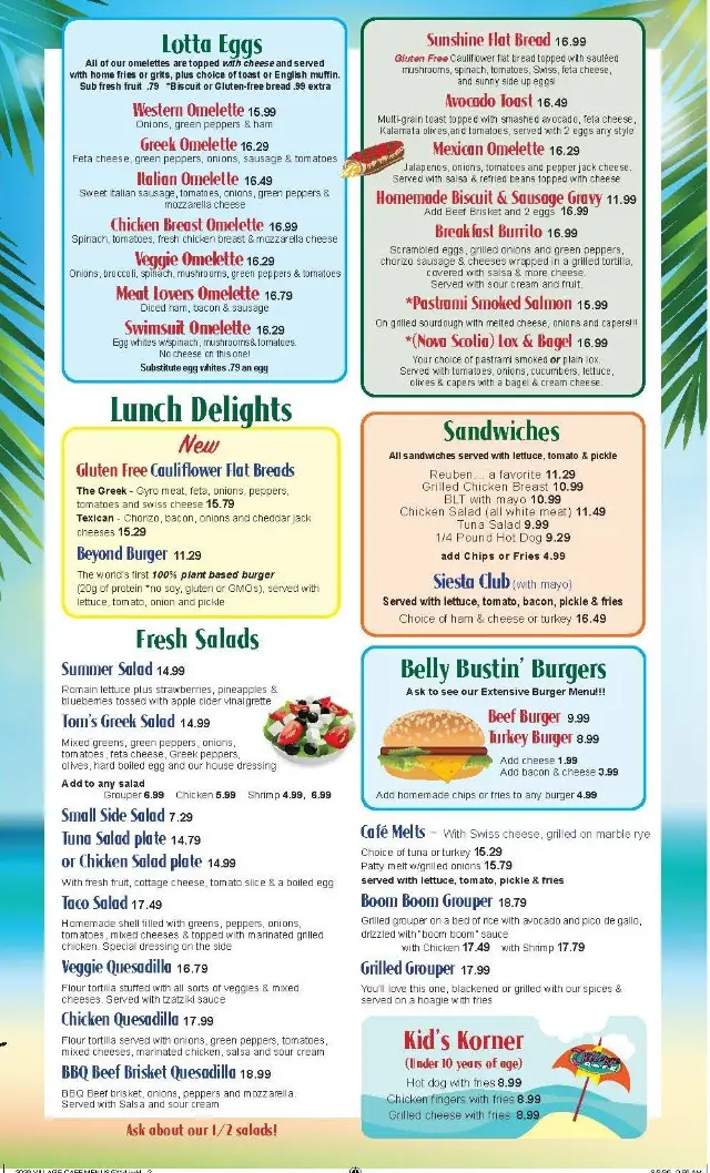 Village Cafe page 2